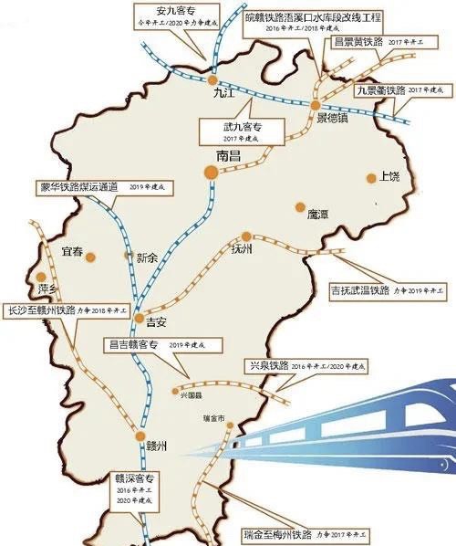 江西最新铁路规划图